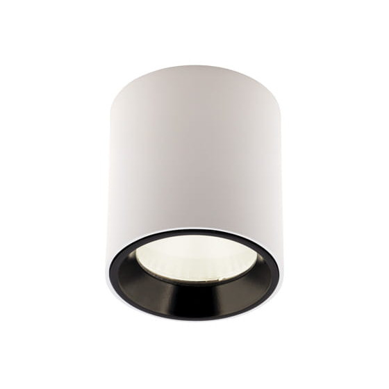 Стельовий точковий світильник Maxlight Tub C0155 білий  + золоте декоративне кільце RC0155/C0156