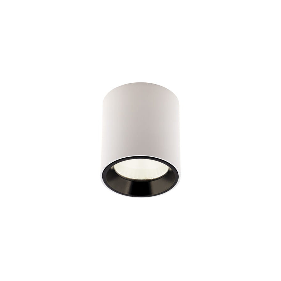 Стельовий точковий світильник Maxlight Tub C0155 білий  + золоте декоративне кільце RC0155/C0156