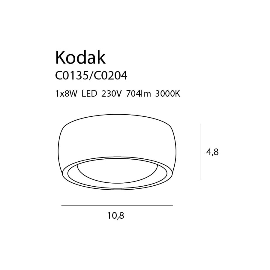 Стельовий світильник Maxlight Kodak C0204 чорний IP44