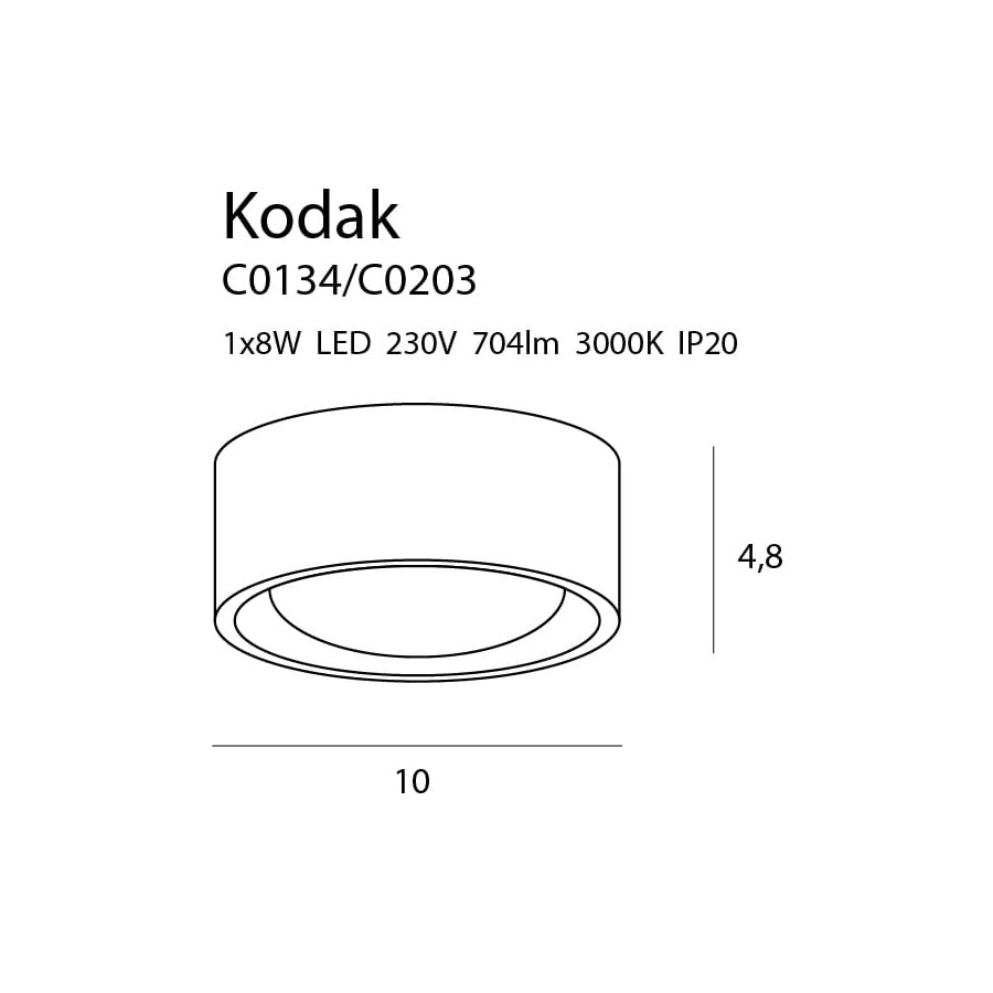 Стельовий світильник Maxlight Kodak C0203 чорний IP44
