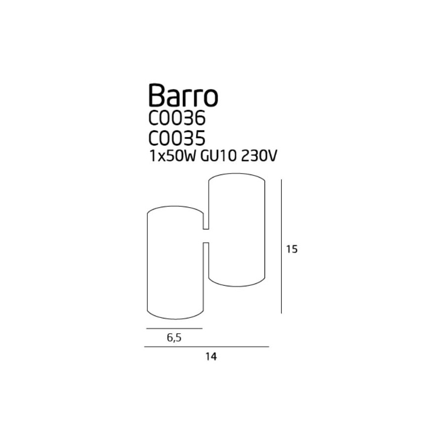 Стельовий світильник Maxlight Barro C0036 білий
