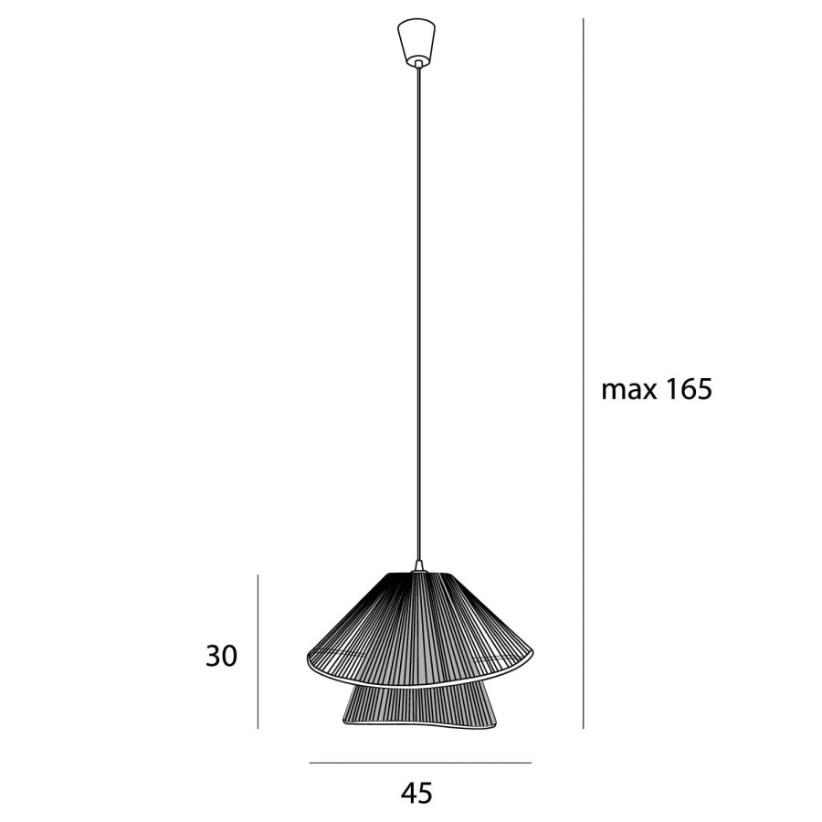 Чорний підвісний світильник Maxlight P0580 Amalfi II