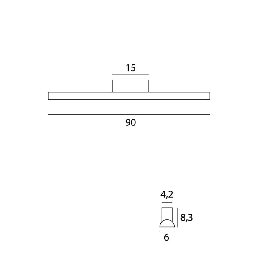 Світильник Maxlight C0242 Kinkiet/Plafon Tampa 90 cm