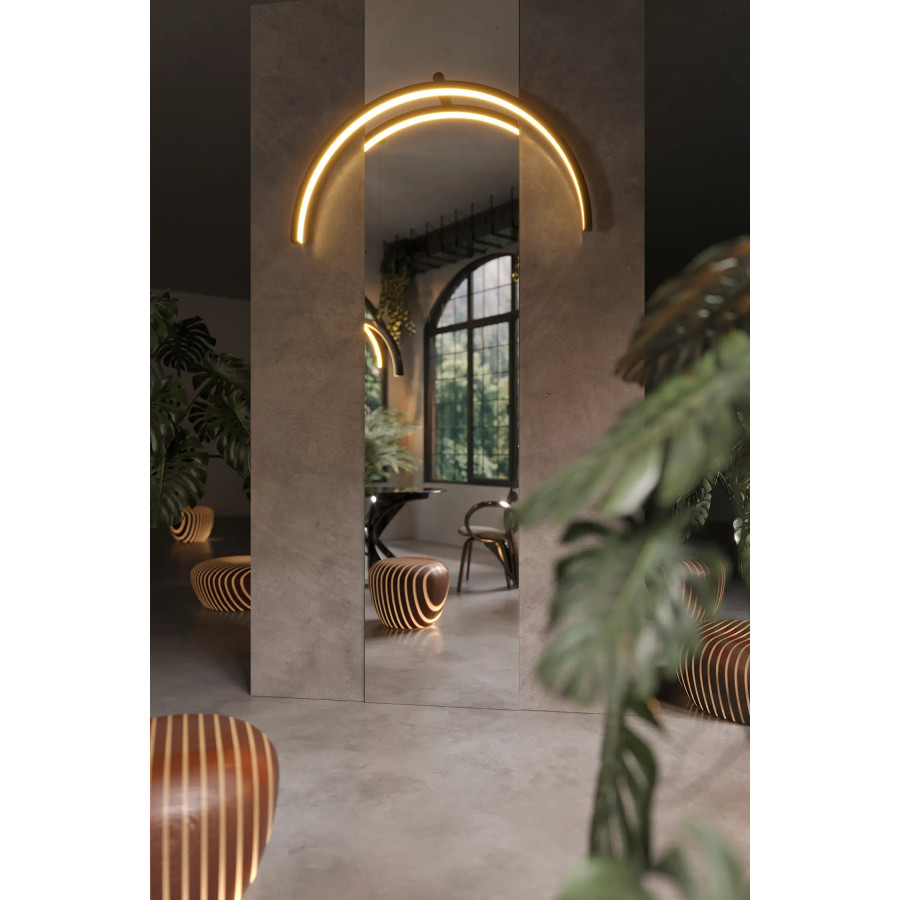 Настінний світильник Maxlight W0336 Kinkiet Trio Arc Brushed Gold IP44