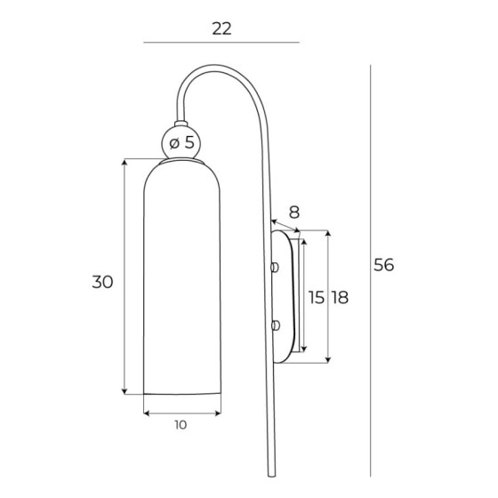 Настінний світильник Maxlight W0332 Kinkiet Campanila Champagne Glass
