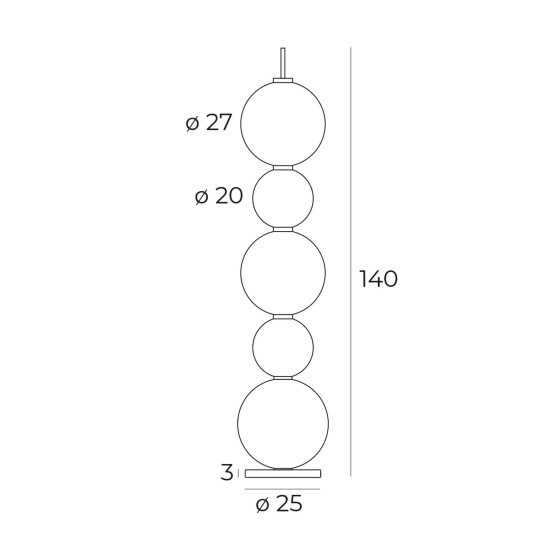 Торшер Maxlight F0058 Чорний Tama