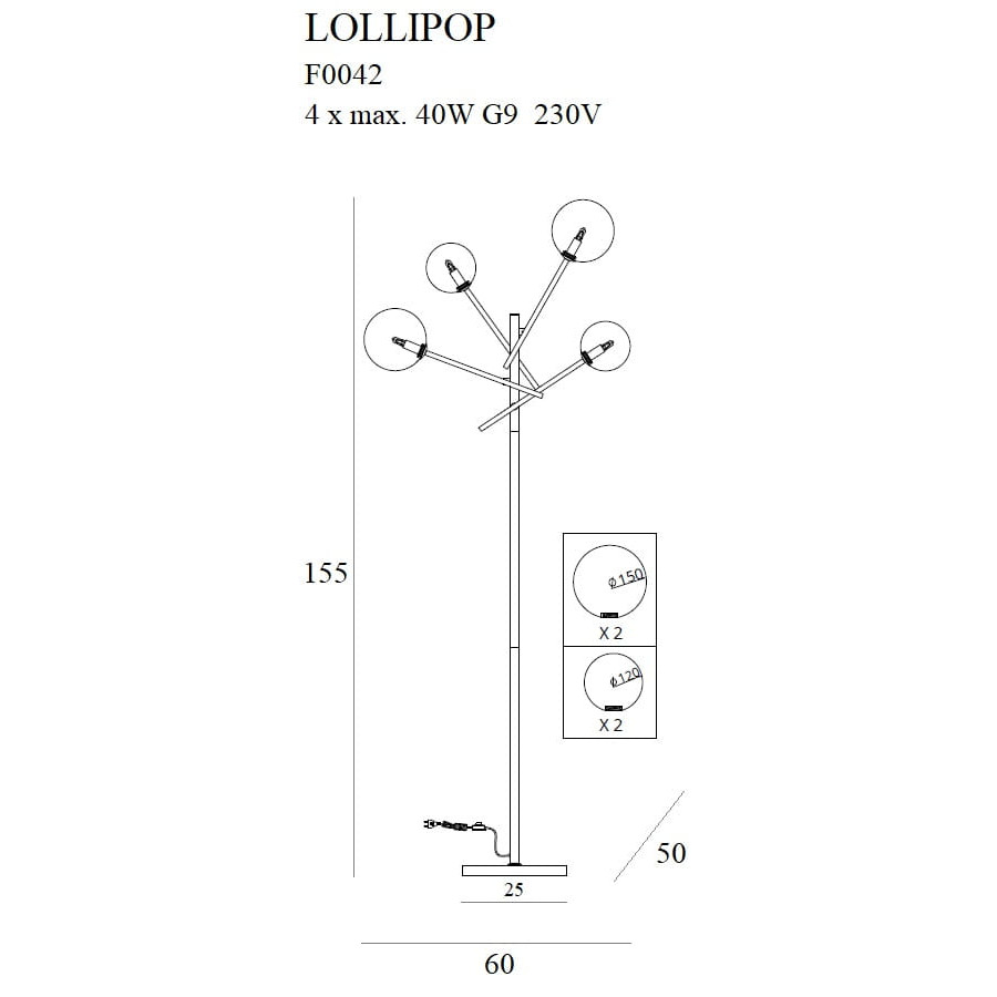 Торшер Maxlight Lollipop F0042
